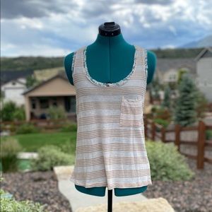 Lace Trimmed Racer Back Tank